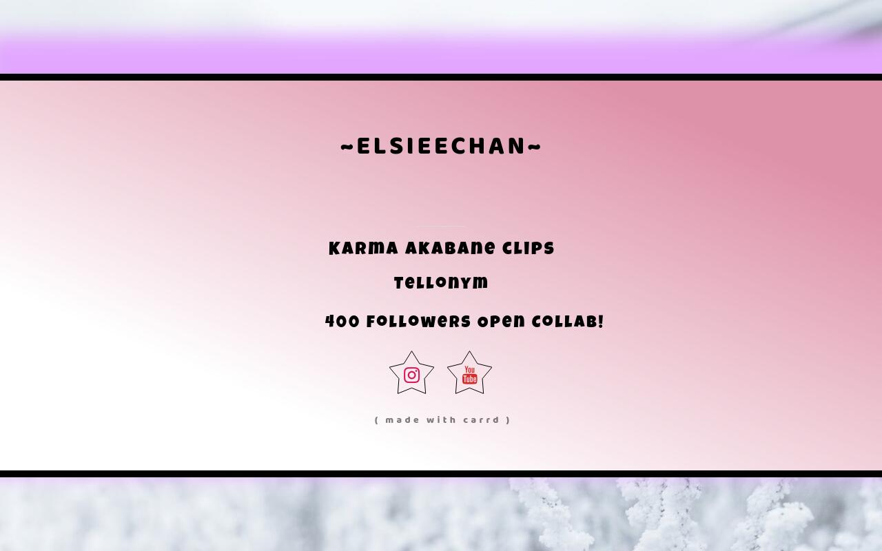 Carrd profile picture for @elsie